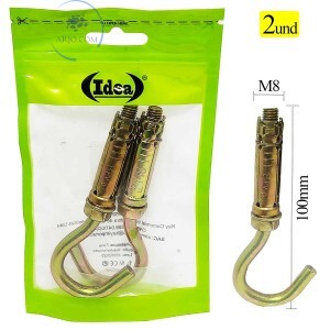 CHUMBADOR PARABOLT GANCHO 2 UNIDADES M8X100mm (ID-0806P)