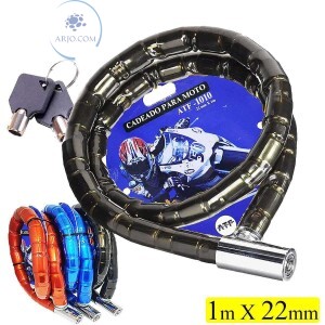 CADEADO PARA MOTO 1mX22mm (ATF-1010)