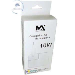 CARREGADOR USB DE UMA PORTA 10W (MAX-CAR89)