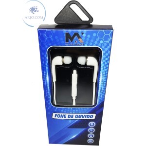 FONE DE OUVIDO ESTÉREO COM MICROFONE (MAX-F668).