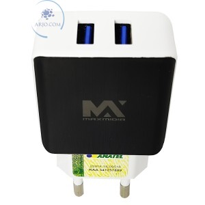 CARREGADOR TURBO TOMADA PARA CELULAR COM 2 PORTAS USB 3.6A (MAX-CAR109).