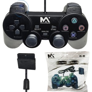 CONTROLE PLAYSTATION 2 E PS1 COM FIO (MAX-PP20)