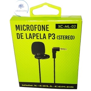 MICROFONE DE LAPELA P3 ESTÉREO (XC-ML-02)
