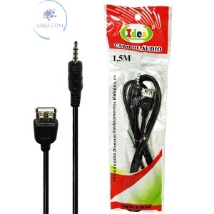 CABO USB FÊMEA + P3 AUXILIAR 1,5m (ID-9349C)