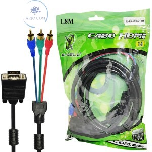 CABO VGA PARA 3 RCA VÍDEO COMPONENTE (XC-VGAX3RCA)