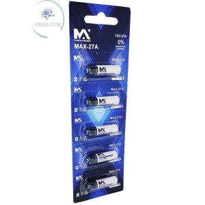BATERIA ALCALINA 27A 12V CARTELA COM 5 UNIDADES (MAX-27A)