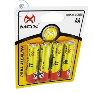 PILHA ALCALINA AA CARTELA COM 4 UNIDADES (MO-AAC4ALK)