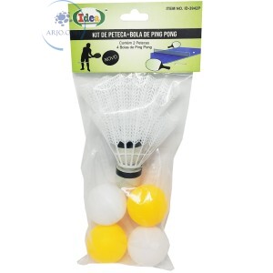 KIT DE PETECA + BOLA DE PING PONG (ID-3942P)