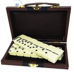 JOGO DE DOMINÓ NA MALETA 28 PEÇAS 08mm (N454)