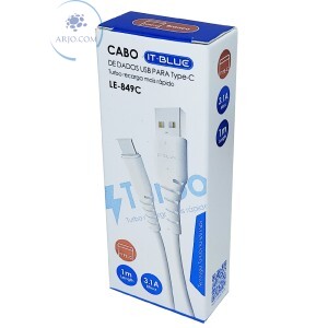 CABO USB TURBO 3.1A TIPO-C  1m (LE-849C)