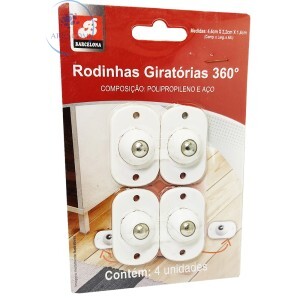 RODINHAS GIRATÓRIAS 360º 4 UNIDADES (BAR-229010-1)