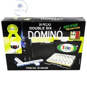 JOGO DE DOMINÓ PROFISSIONAL NA MALETA 28 PEÇAS 10mm (ID-6644M)
