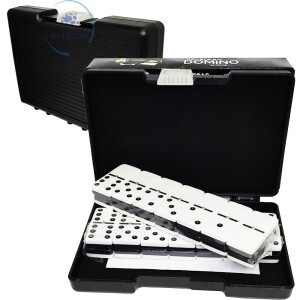 JOGO DE DOMINÓ PROFISSIONAL NA MALETA 28 PEÇAS 10mm (ID-6644M)