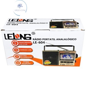 RÁDIO RETRÔ RECARREGÁVEL ANALÓGICO (LE-604)