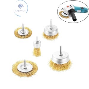 ESCOVA DE AÇO PARA ESMERILHADEIRA 5 PEÇAS (ID-7827E)