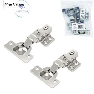 DOBRADIÇA 13cm X 6,4cm COM AMORTECEDOR 2 UNIDADES (ID-8498P)