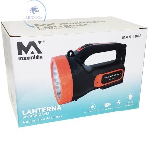 LANTERNA HOLOFOTE RECARREGÁVEL 18 LEDs (MAX-1808)