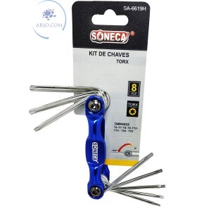 KIT DE CHAVES TORX 8 PEÇAS (SA-6619H)