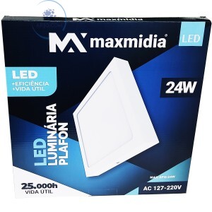 LUMINÁRIA LED PLAFON 24W (MAX-SPQ-24W)