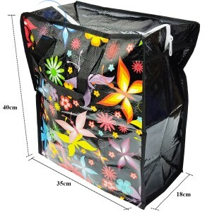 SACOLA ESTAMPADA REUTILIZÁVEL TAMANHO 35X40X18cm (ID-056S)