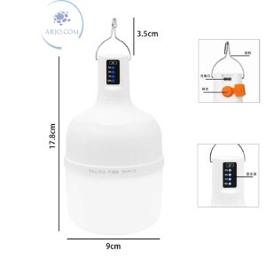 LÂMPADA LED BULBO RECARREGÁVEL 38W (KA-L1513)