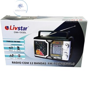 RÁDIO PORTÁTIL 12 BANDAS FM/TV/MW/SW1-9 (CNN-1312DL)