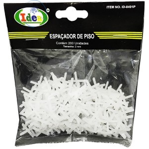 ESPAÇADOR DE PISO CRUZETA 2mm 200 UNIDADES (ID-8491P)
