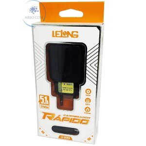 CARREGADOR RÁPIDO COM 2 PORTAS USB 5.1A + CABO IPHONE (LE-242FP)