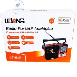 RÁDIO RECARREGÁVEL PORTÁTIL ANALÓGICO (LE-616)