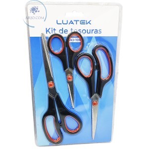 TESOURA KIT COM 3 PEÇAS (LWJ-108)