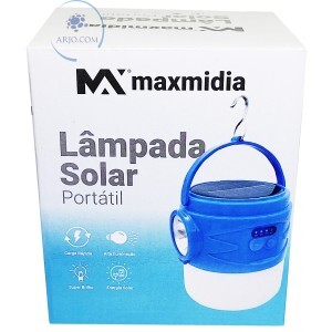 LÂMPADA SOLAR PORTÁTIL 12W (MAX-45S)