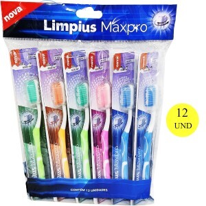 ESCOVA DENTAL 12 UNIDADES CERDAS MACIA (LIM-3059)