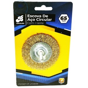 ESCOVA DE AÇO CIRCULAR COM HASTE 65mm (BAR-326004-3)