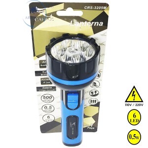LANTERNA 6 LED RECARREGÁVEL (CRS-3205M)