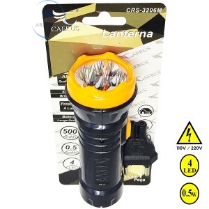 LANTERNA 4 LED RECARREGÁVEL (CRS-3206M)