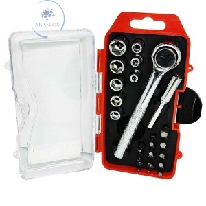 JOGO DE SOQUETES COM 22 PEÇAS (ID-2217K)