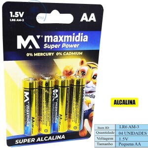 PILHA SUPER ALCALINA COMUM 