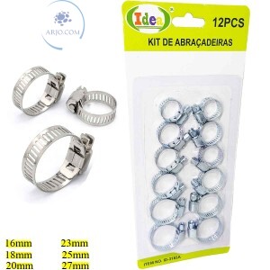 ABRAÇADEIRA KIT COM 12 PEÇAS (ID-3183A)