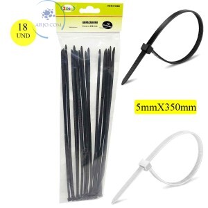 ABRAÇADEIRA DE NYLON 5mm X 350mm PACOTE COM 18 PEÇAS (ID-5883B)