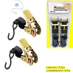 CINTA COM CATRACA PARA CARGA 2,5cm X 4,5m (TRY-6049)