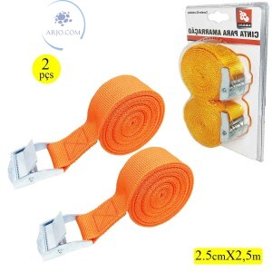 CINTAS PARA AMARRAÇÃO 2.5M RESISTÊNCIA ATÉ 250Kg (BAR-57111-72)