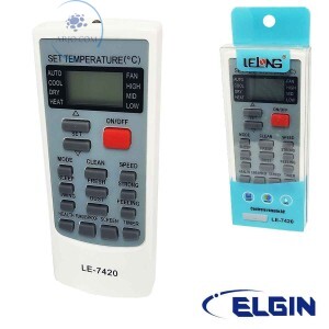 CONTROLE REMOTO AR CONDICIONADO SPLIT ELGIN (LE-7420)