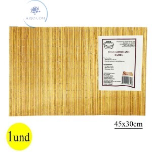 JOGO AMERICANO BAMBU 1 UNIDADE 45X30cm (KL0288)