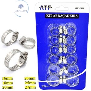 ABRAÇADEIRA KIT COM 12 PEÇAS (ATF-5100)