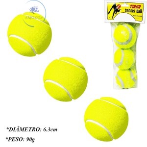 BOLA DE TÊNIS 3 UNIDADES (ATF-2602)