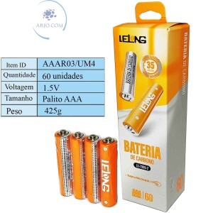 PILHA AAA PALITO COM 60 UNIDADES (LE-7999-2)
