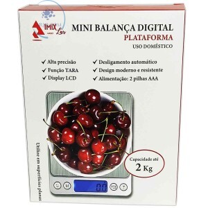 MINI BALANÇA DIGITAL PLATAFORMA 2Kg (IM5917)