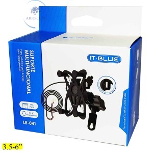 SUPORTE E CARREGADOR DE CELULAR PARA MOTO (LE-041)