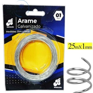 ARAME GALVANIZADO 25mX1mm (BAR-345001-2)