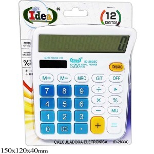 CALCULADORA ELETRÔNICA 12 DÍGITOS (ID-2833C)
